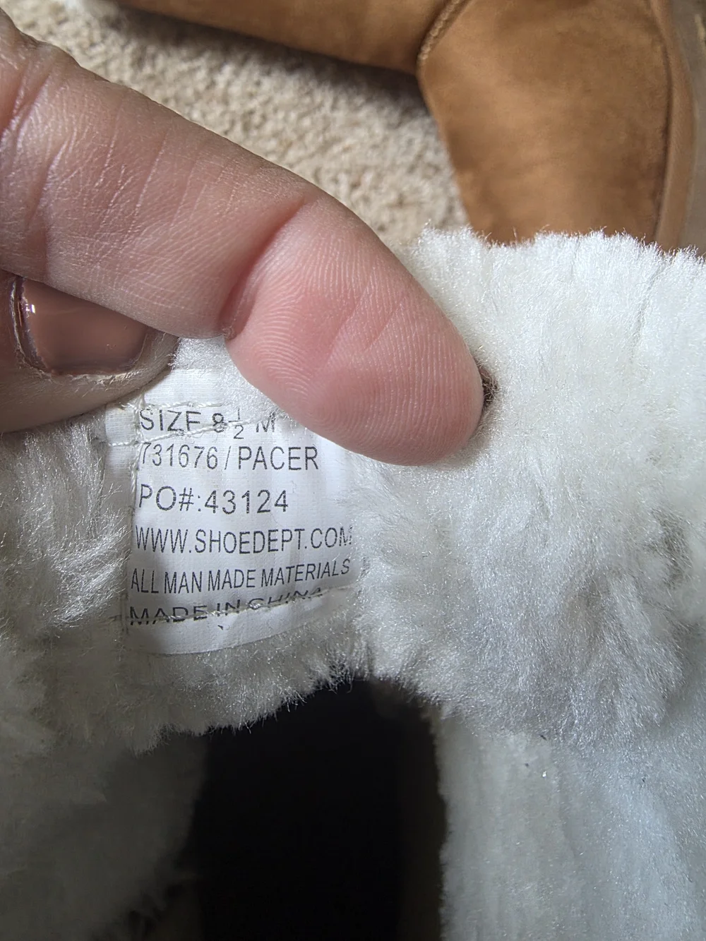 Women’s Faux-Suede Winter Boots in Chestnut with Faux-Fur Trim